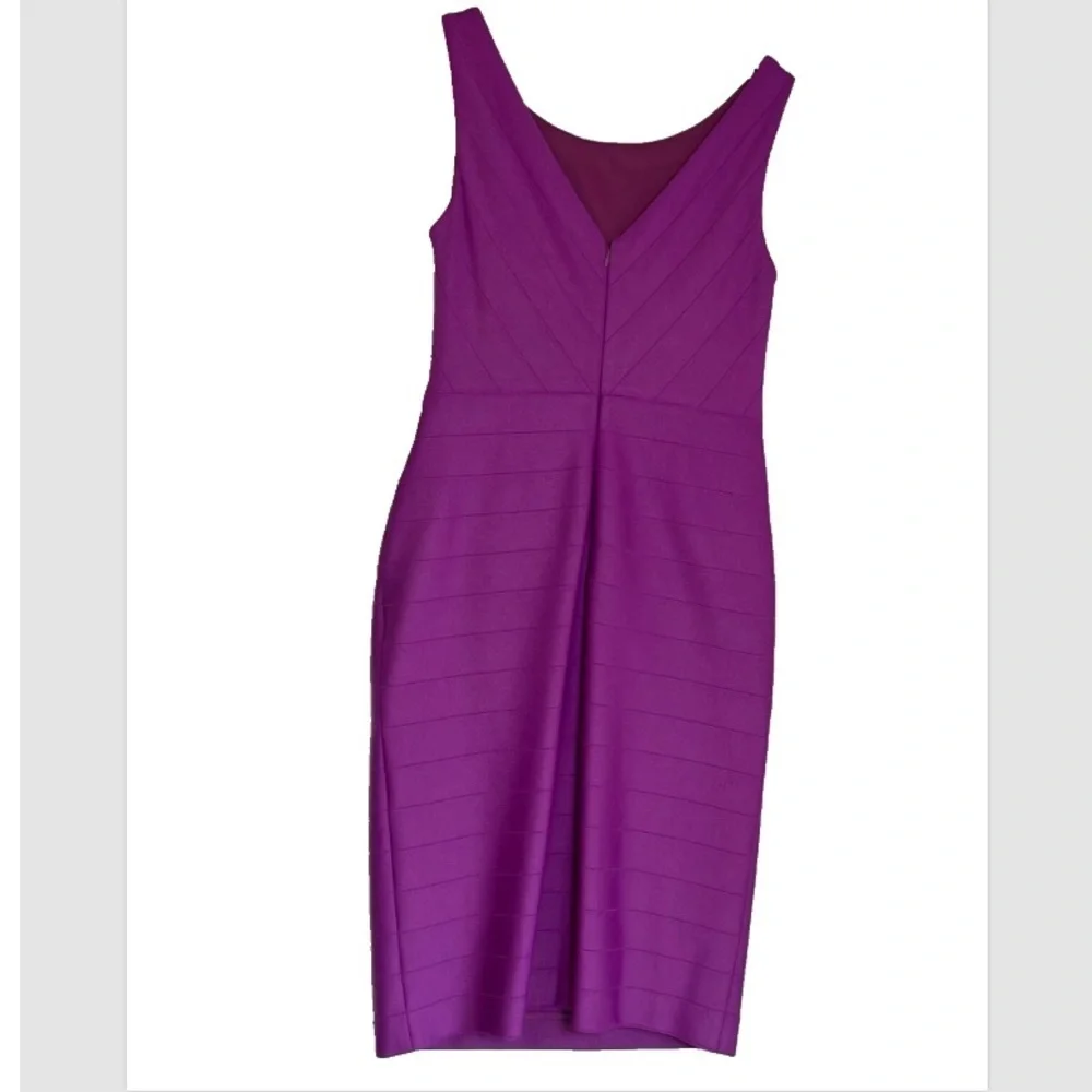 Kay Unger Bandage Sheath Midi Dress Size 8 Sleeveless Stunning Dress On - Picture 2 of 4